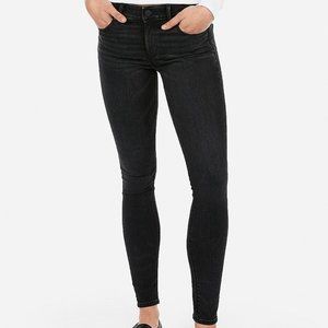 Express Mid Rise - Perfect Lift - Black Skinny Jeans